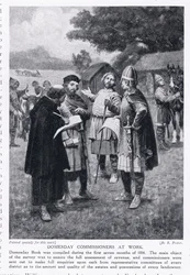 Domesday-Kommissare bei der Arbeit AD1086, 1920er